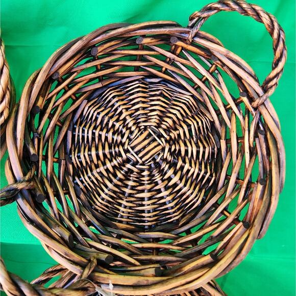 Wooden Basket High Quality Bread Easter Gift Basket Side Handles New with tags - Picture 8 of 10